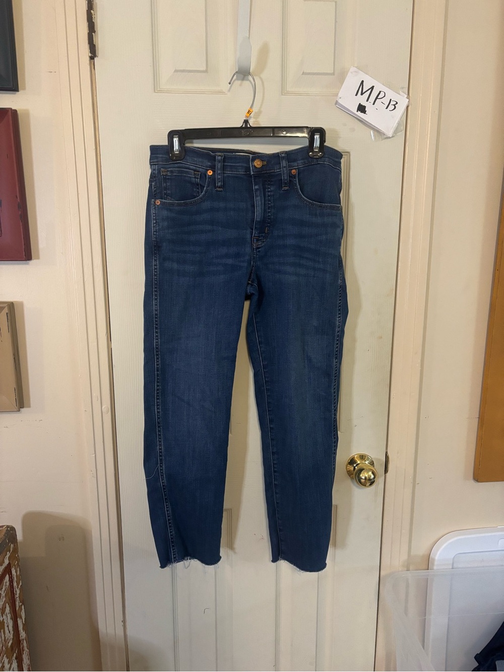 Madewell Blue Denim High-Rise Straight Jeans